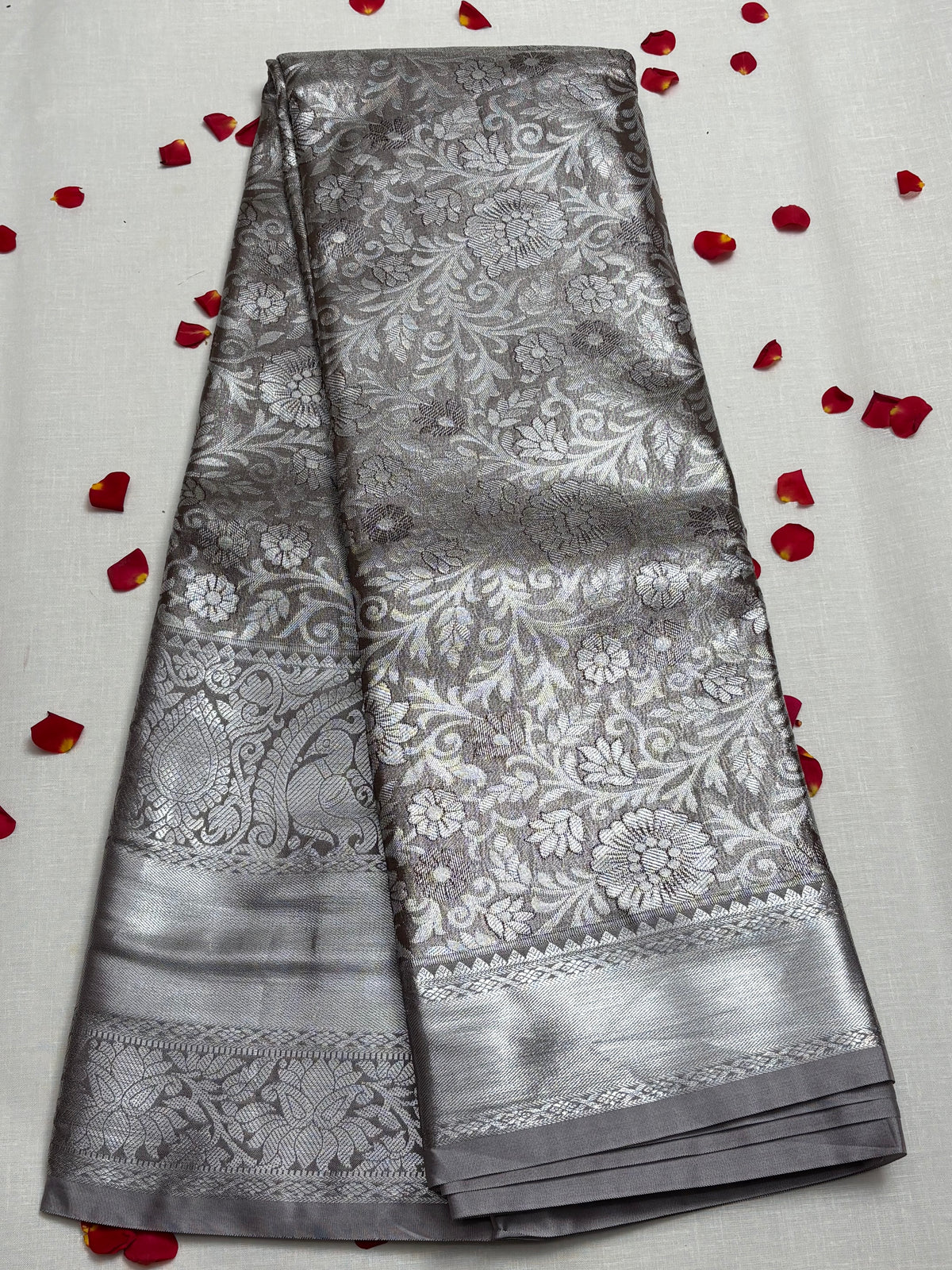Semi Dharmavaram Pattu Saree — Pastel Collection