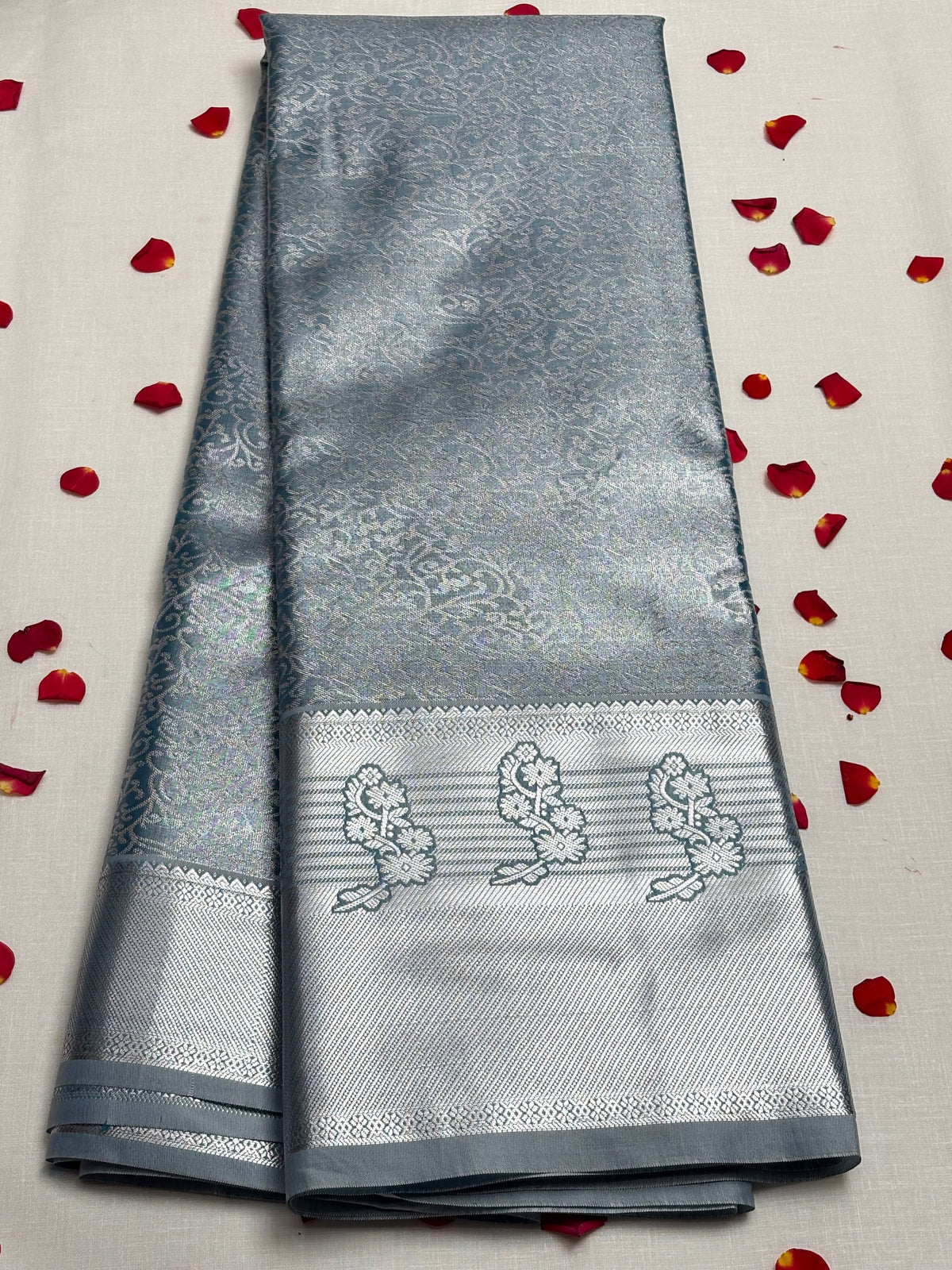 Semi Dharmavaram Pattu Saree — Pastel Collection