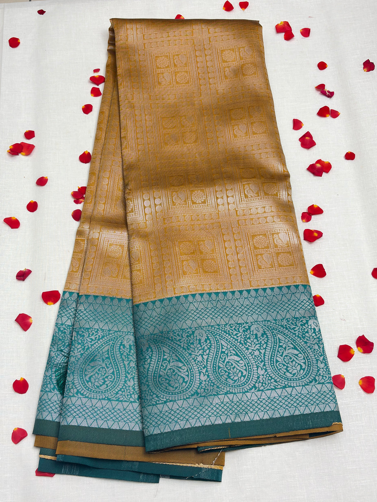 Semi Dharmavaram Pattu Saree — Pastel Collection