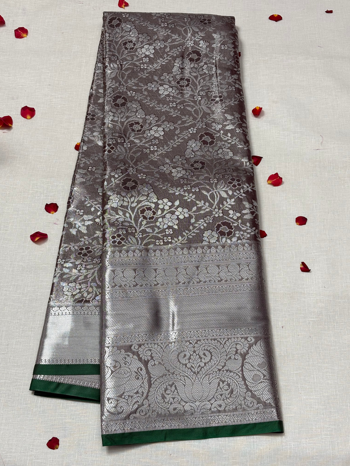 Semi Dharmavaram Pattu Saree — Pastel Collection