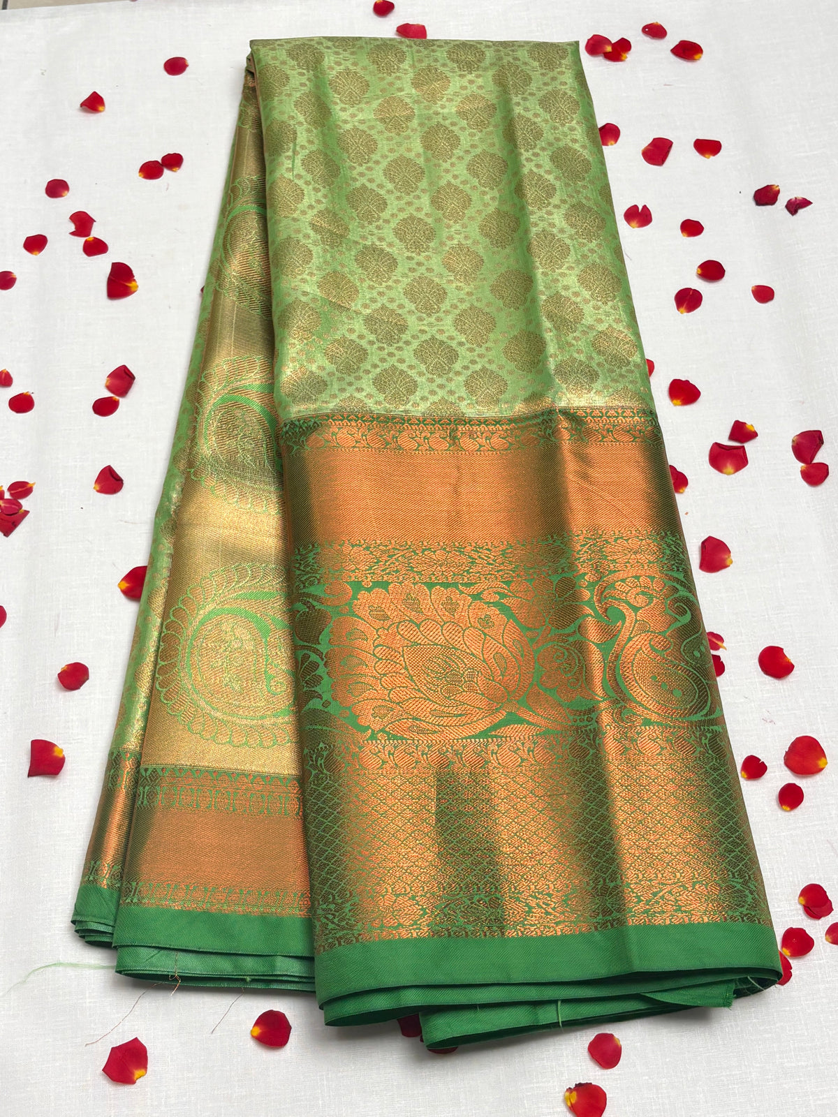 Semi Dharmavaram Pattu Saree — Pastel Collection