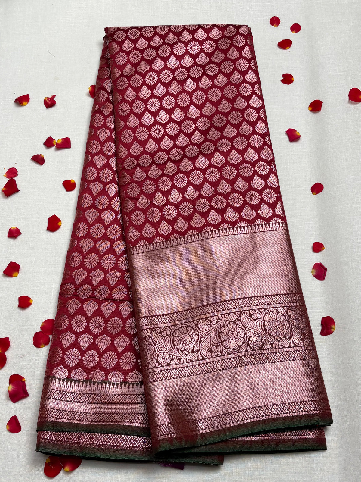 Semi Dharmavaram Pattu Saree — Pastel Collection