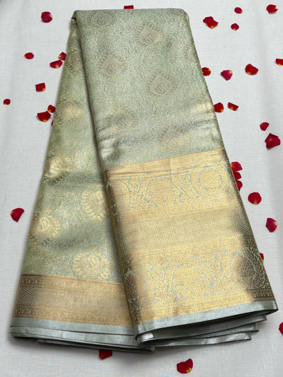 Semi Dharmavaram Pattu Saree — Pastel Collection