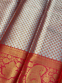 Semi Dharmavaram Pattu Saree — Pastel Collection view 3