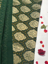 Pure Khadi Georgette Bandhini Banaras Saree view 2