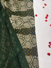 Pure Khadi Georgette Bandhini Banaras Saree view 2