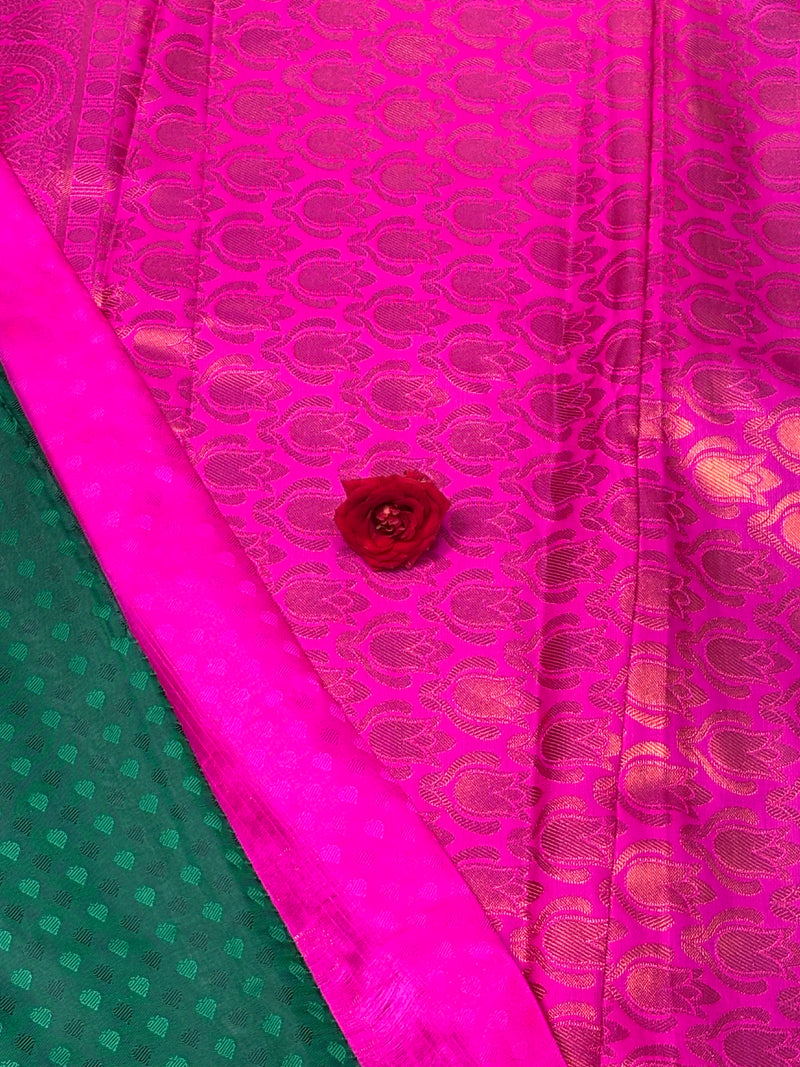 Semi Dharmavaram Pattu Saree — Pastel Collection - View 2