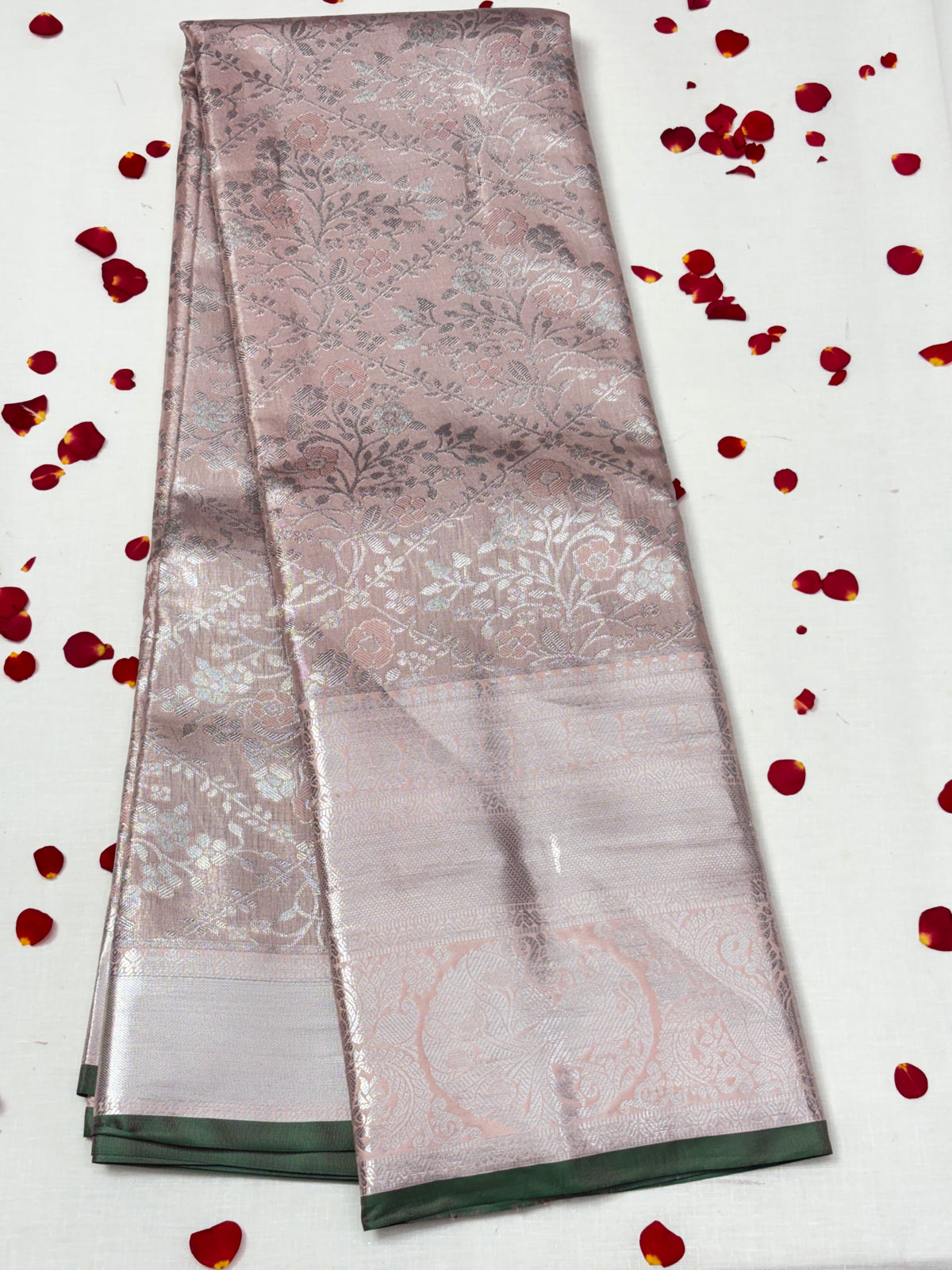 Semi Dharmavaram Pattu Saree — Pastel Collection