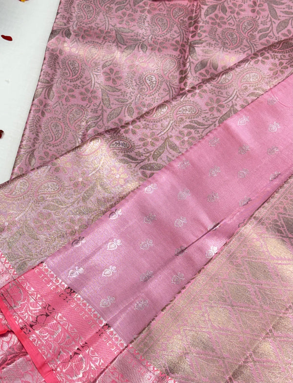 Semi Dharmavaram Pattu Saree — Pastel Collection