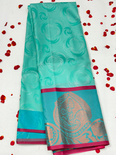 Semi Dharmavaram Pattu Saree — Pastel Collection