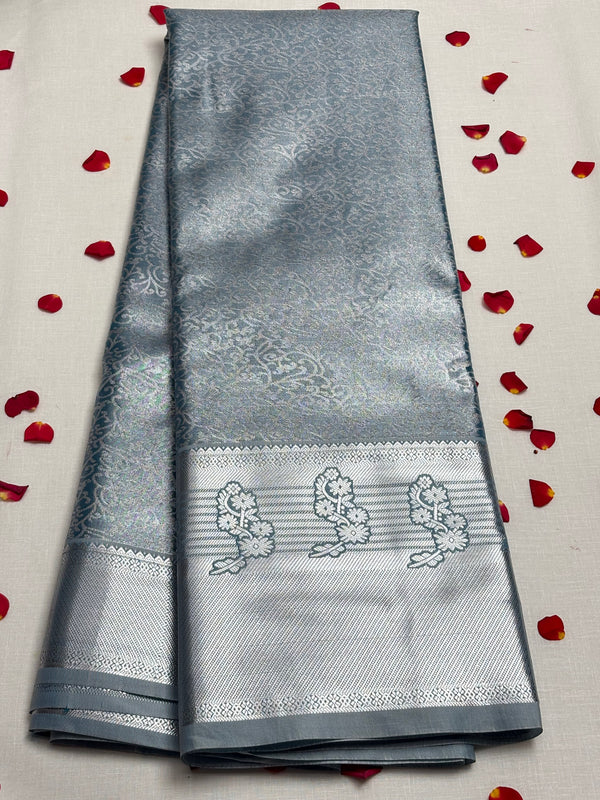 Semi Dharmavaram Pattu Saree — Pastel Collection