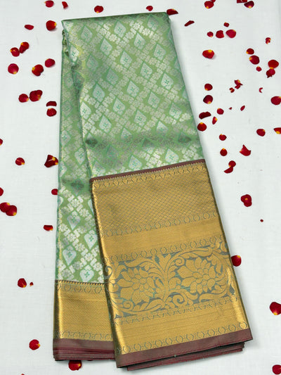 Semi Dharmavaram Pattu Saree — Pastel Collection