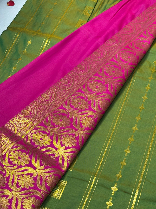 Semi Dharmavaram Pattu Saree — Pastel Collection