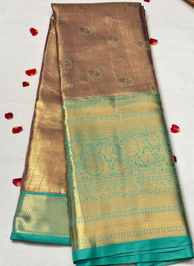 Semi Dharmavaram Pattu Saree — Pastel Collection
