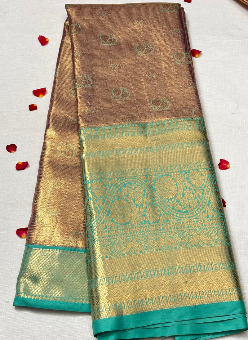 Semi Dharmavaram Pattu Saree — Pastel Collection - View 1