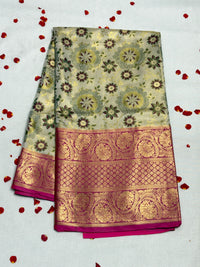 Semi Kanjivaram Pattu Saree view 1