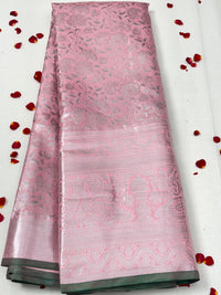 Semi Dharmavaram Pattu Saree — Pastel Collection view 1