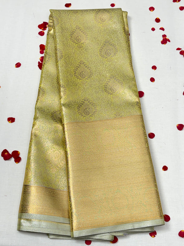 Semi Dharmavaram Pattu Saree — Pastel Collection