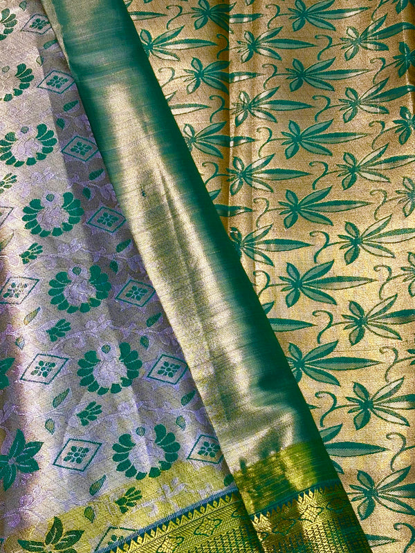 Semi Dharmavaram Pattu Saree — Pastel Collection