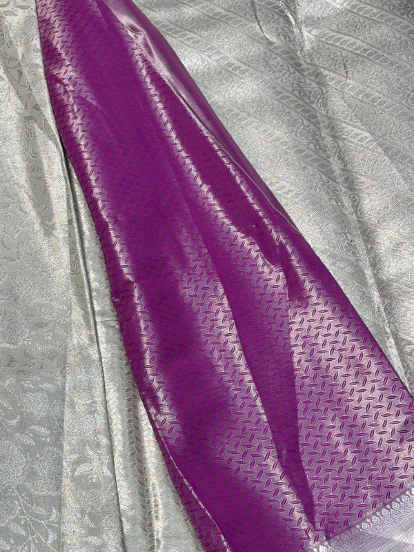 Semi Dharmavaram Pattu Saree — Pastel Collection