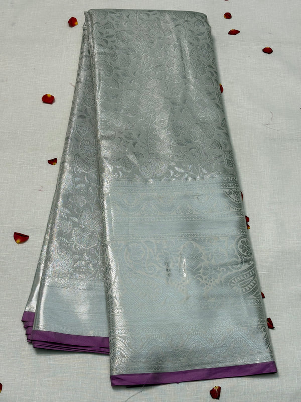 Semi Dharmavaram Pattu Saree — Pastel Collection