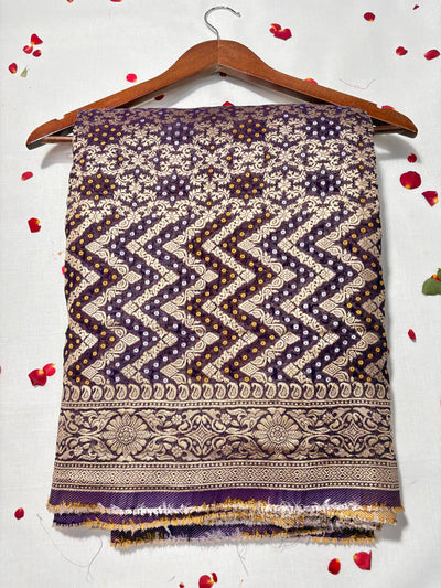 Pure Khadi Georgette Bandhini Banaras Saree