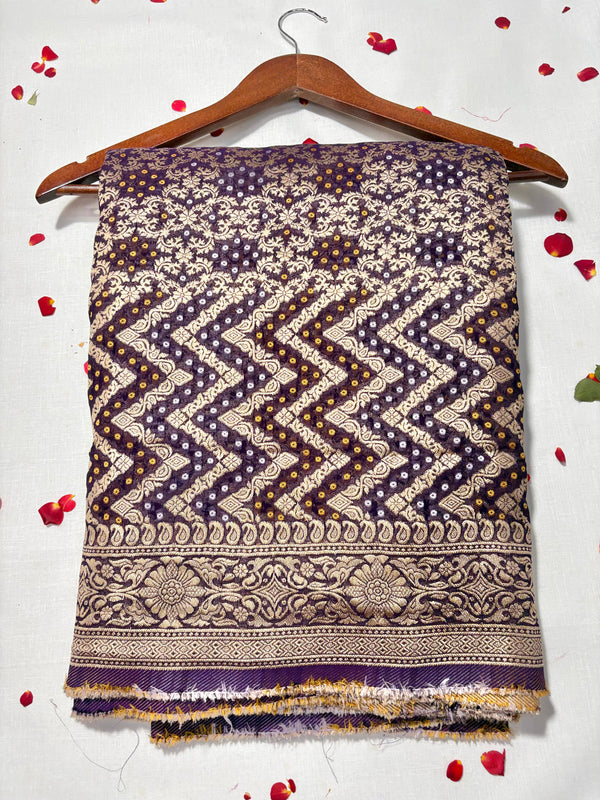 Pure Khadi Georgette Bandhini Banaras Saree