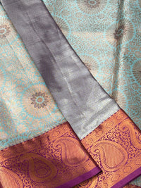 Semi Dharmavaram Pattu Saree — Pastel Collection view 2