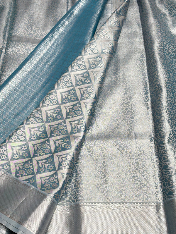 Semi Dharmavaram Pattu Saree — Pastel Collection