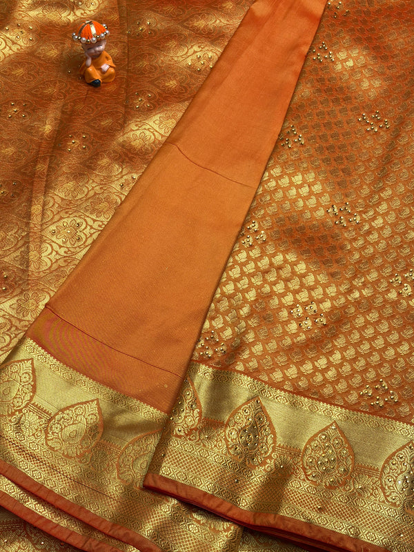 Semi Dharmavaram Pattu Saree — Pastel Collection