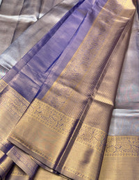 Semi Dharmavaram Pattu Saree — Pastel Collection view 2