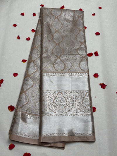 Semi Dharmavaram Pattu Saree — Pastel Collection