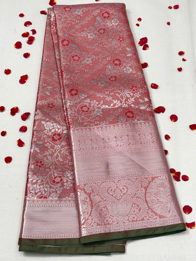 Semi Dharmavaram Pattu Saree — Pastel Collection
