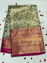 Semi Kanjivaram Pattu Saree view 1
