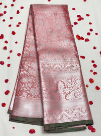 Semi Dharmavaram Pattu Saree — Pastel Collection view 1