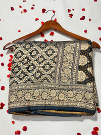 Pure Khadi Georgette Bandhini Banaras Saree view 1