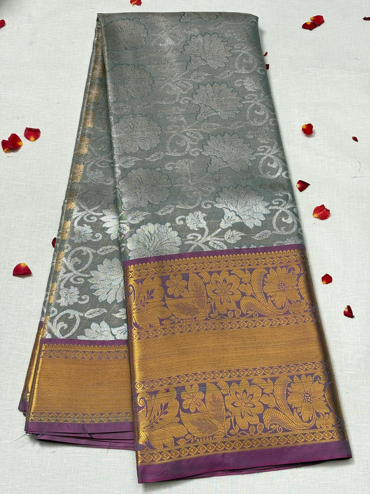 Semi Dharmavaram Pattu Saree — Pastel Collection