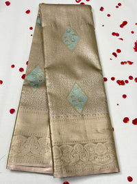 Semi Dharmavaram Pattu Saree — Pastel Collection view 1