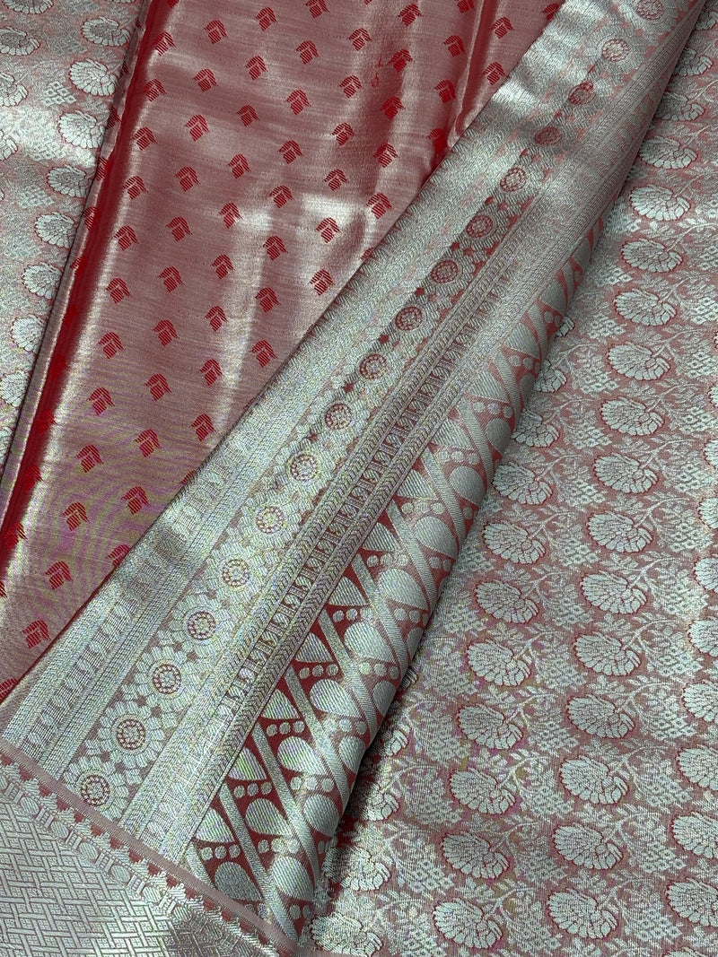 Semi Dharmavaram Pattu Saree — Pastel Collection - View 2