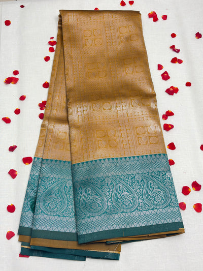 Semi Dharmavaram Pattu Saree — Pastel Collection