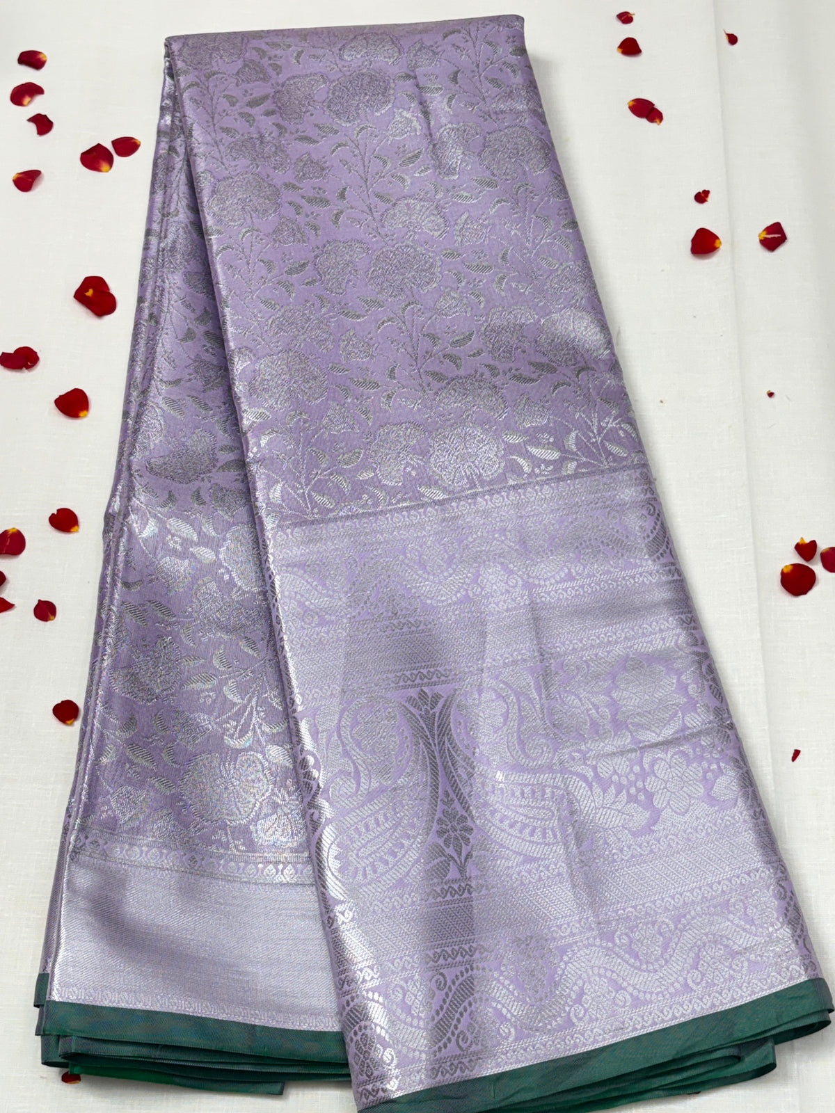 Semi Dharmavaram Pattu Saree — Pastel Collection