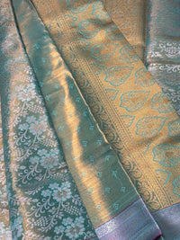 Semi Dharmavaram Pattu Saree — Pastel Collection view 2