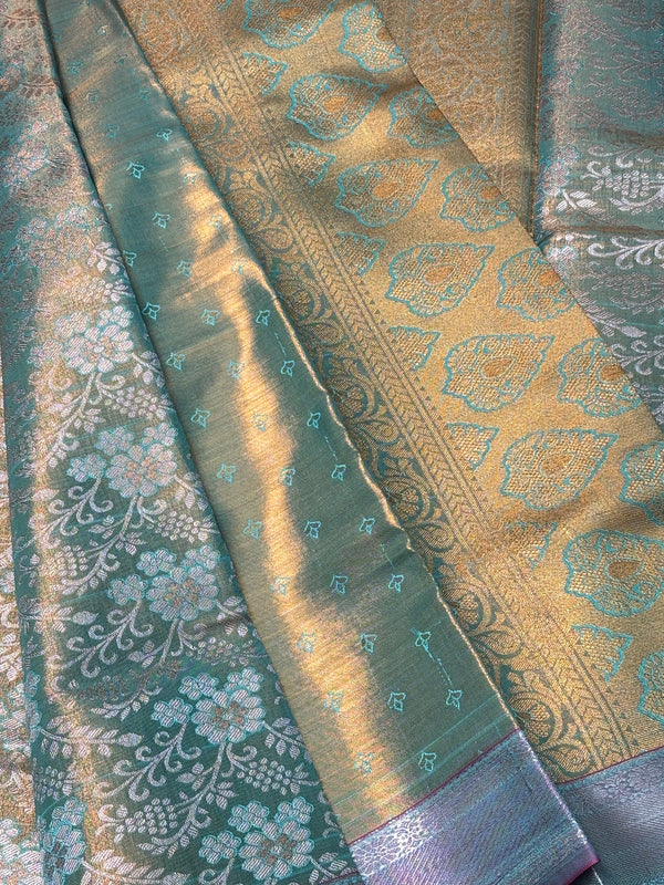 Semi Dharmavaram Pattu Saree — Pastel Collection