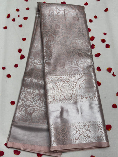 Semi Dharmavaram Pattu Saree — Pastel Collection