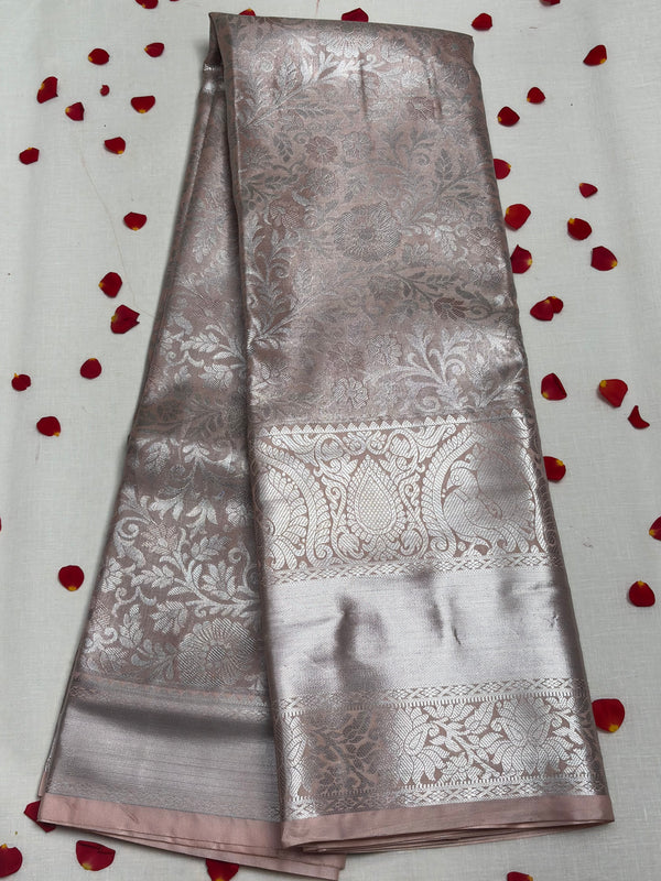 Semi Dharmavaram Pattu Saree — Pastel Collection