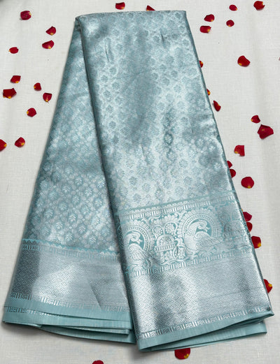 Semi Dharmavaram Pattu Saree — Pastel Collection