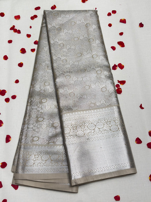 Semi Dharmavaram Pattu Saree — Pastel Collection