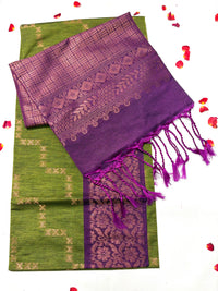 Semi Uppada Pattu Saree view 1