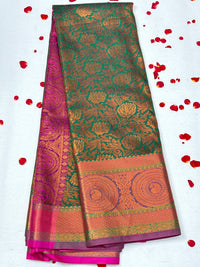 Semi Dharmavaram Pattu Saree — Pastel Collection view 1