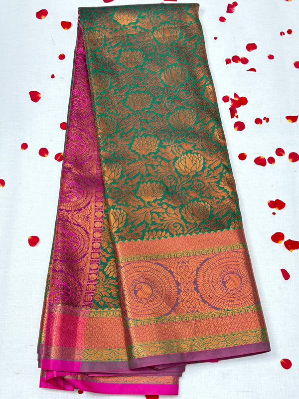 Semi Dharmavaram Pattu Saree — Pastel Collection